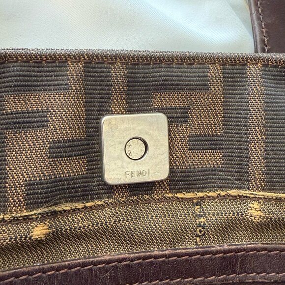 Vintage Fendi Zucca Canvas Twin Tote in Small - Picture 11 of 14